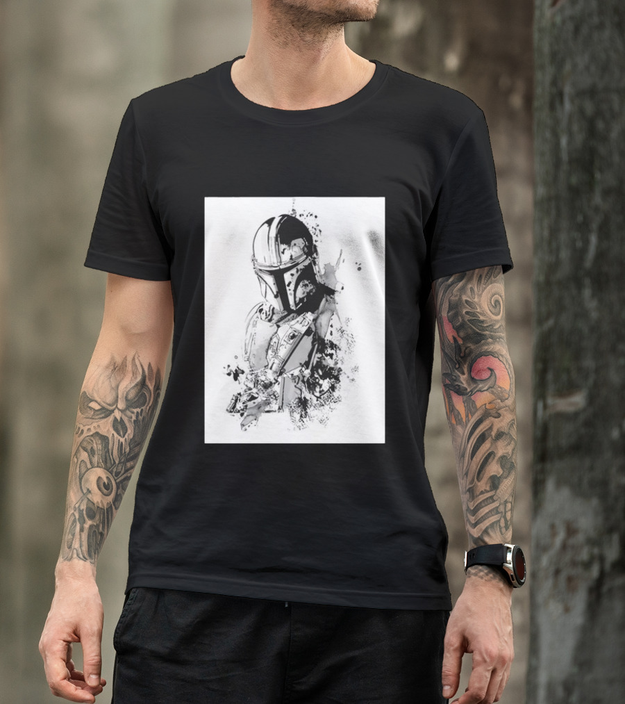 Star Wars The Mandalorian Din Djarin Bounty Hunter Beskar Armor Series T-Shirt