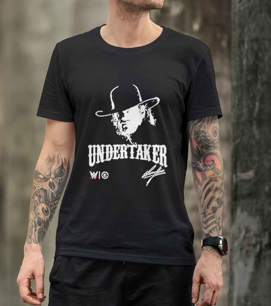 Undertaker WWE Hat Icon With Signature T-Shirt