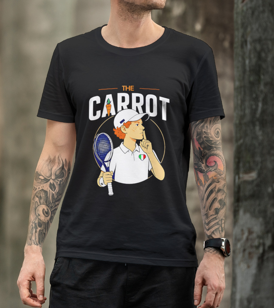 The Carrot Tennis Player Italian Flag T-Shirt