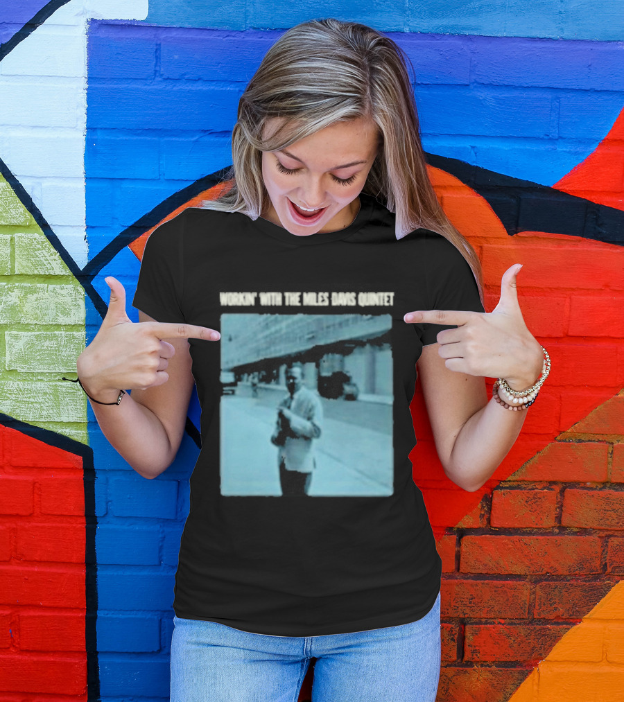 Workin' Miles Davis Quintet Blue Album Cover Streetscape T-Shirt
