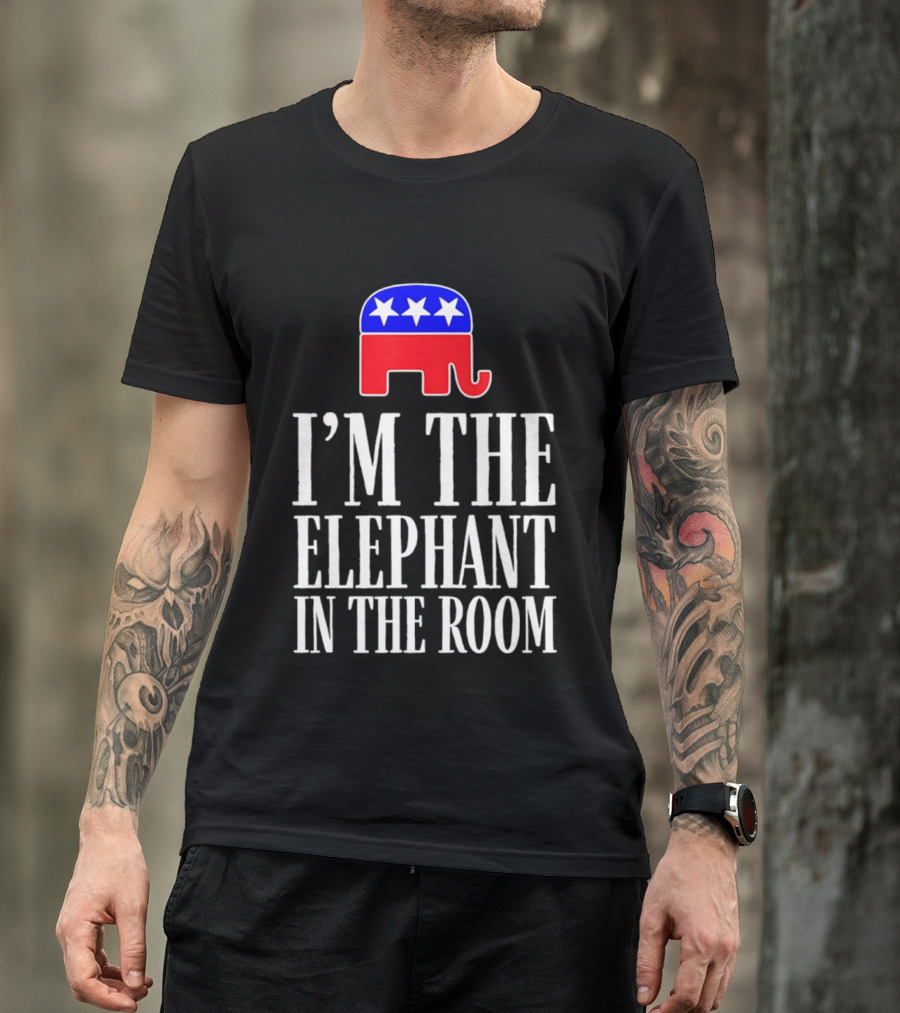 I'm The Elephant In The Room Republican Party Symbol Stars T-Shirt