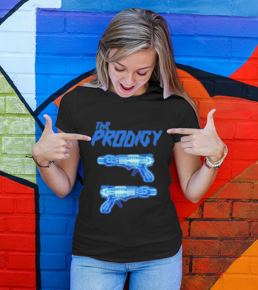 The Prodigy Raygun X Ray 26 Tour Blue Neon Guns T-Shirt