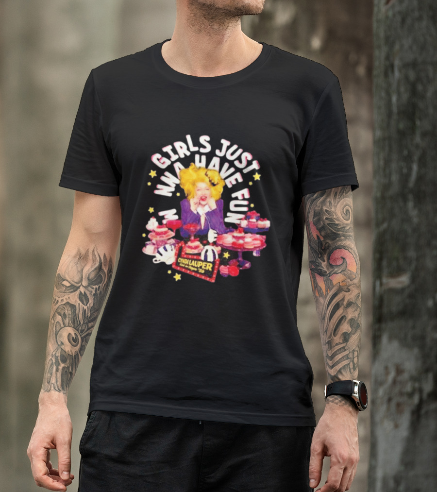 Cyndi Lauper Girls Just Wanna Have Fun Sweets Cupcake Party T-Shirt