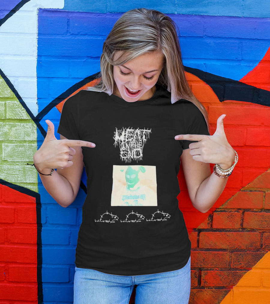 Windbreaker Rat Meat In The End Mysterious Masked Figure T-Shirt
