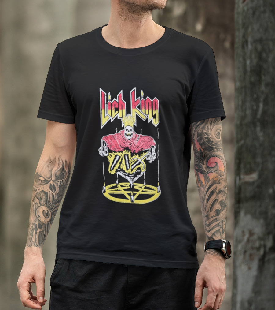 Lich King Impericon Sabbath Pentagram Skull Crown T-Shirt