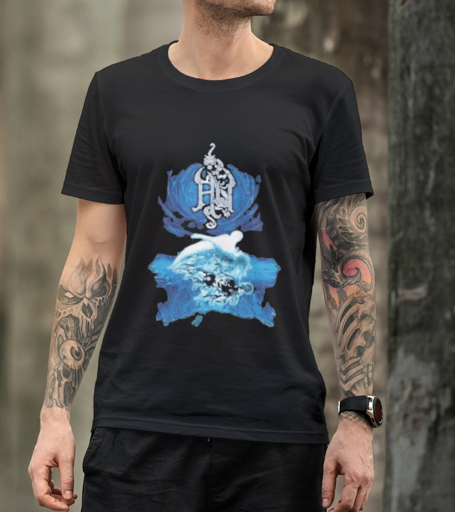 The Hu Hun Album HN Iconic Blue Artistic Wave T-Shirt