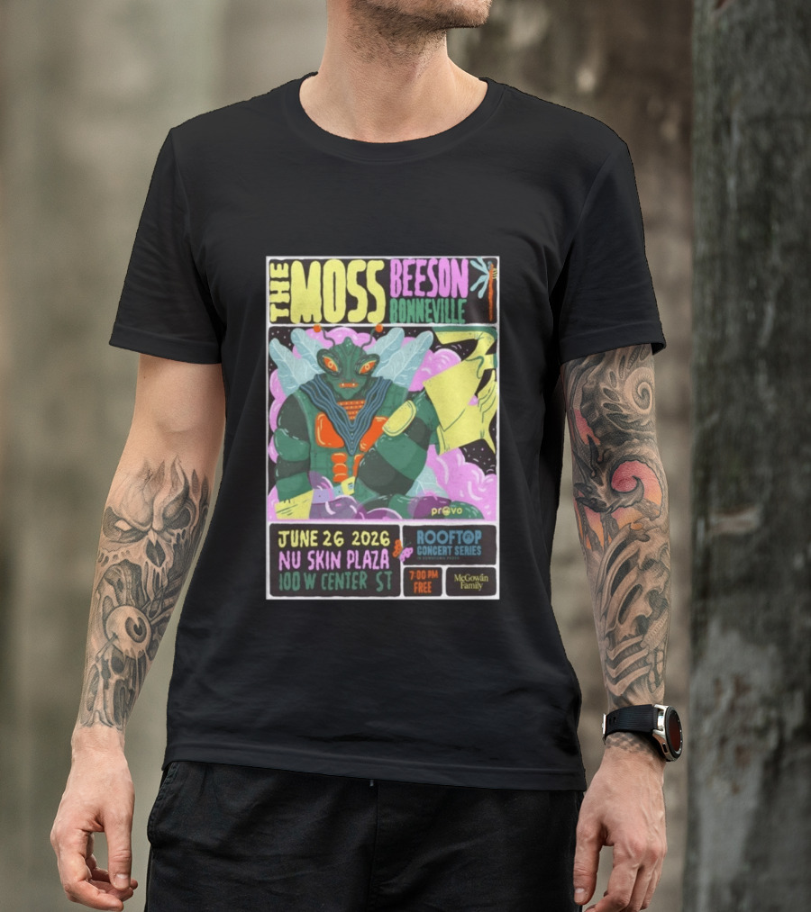The Moss Beeson Bonneville Nu Skin Plaza Provo Rooftop Concert Series June 26 2026 T-Shirt