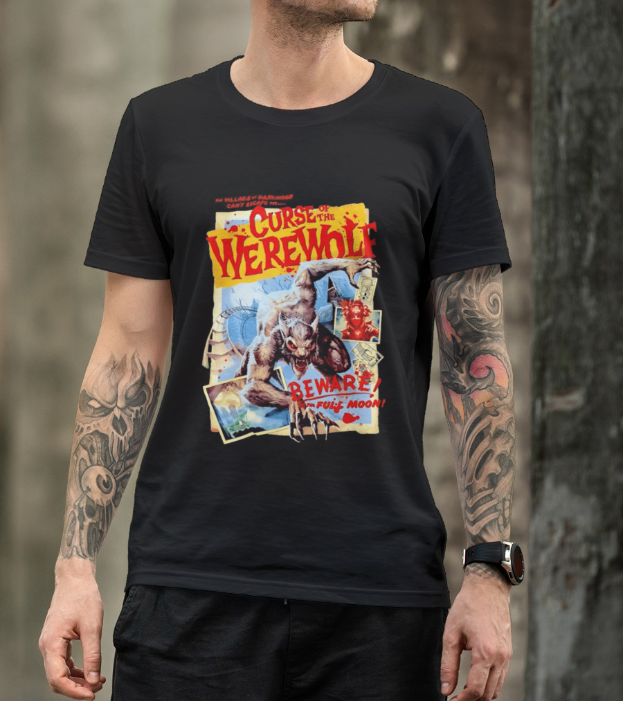 Curse Of The Werewolf Beware Full Moon Monster Attack T-Shirt