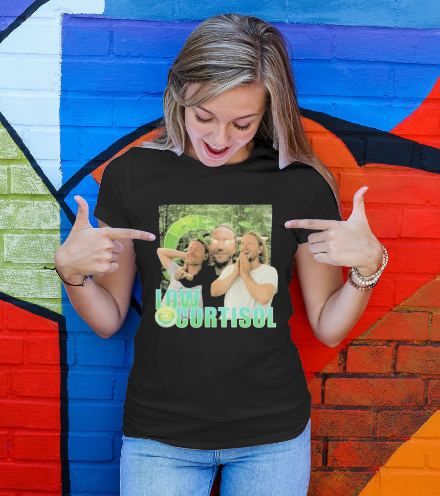 Low Low Cortisol Meme Happy Vibes 2026 T-Shirt