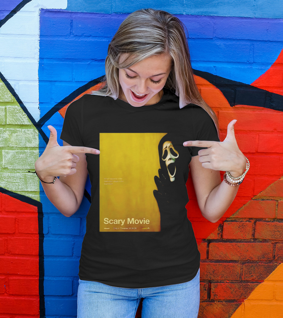What Happens In The Backroom Stays In The Backroom Scary Movie 6 Backrooms Only In Theatres 06.05.26 T-Shirt