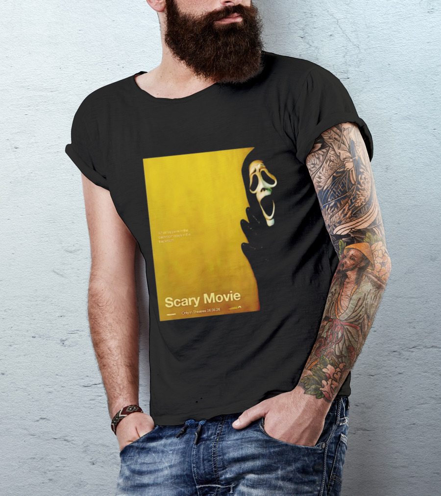 What Happens In The Backroom Stays In The Backroom Scary Movie 6 Backrooms Only In Theatres 06.05.26 T-Shirt