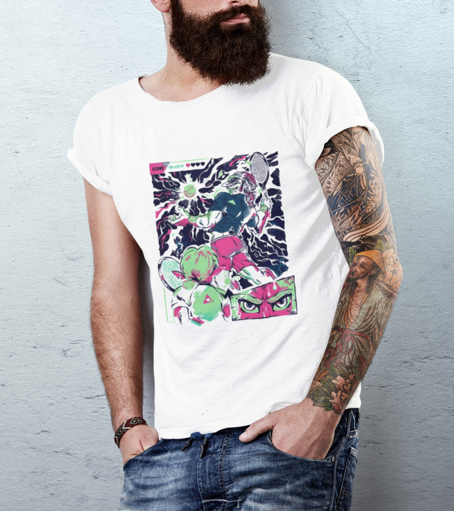 Link Zelda Legend Of Zelda Monster Goblin Arcade Tennis Game Competition Score 40 Love T-Shirt