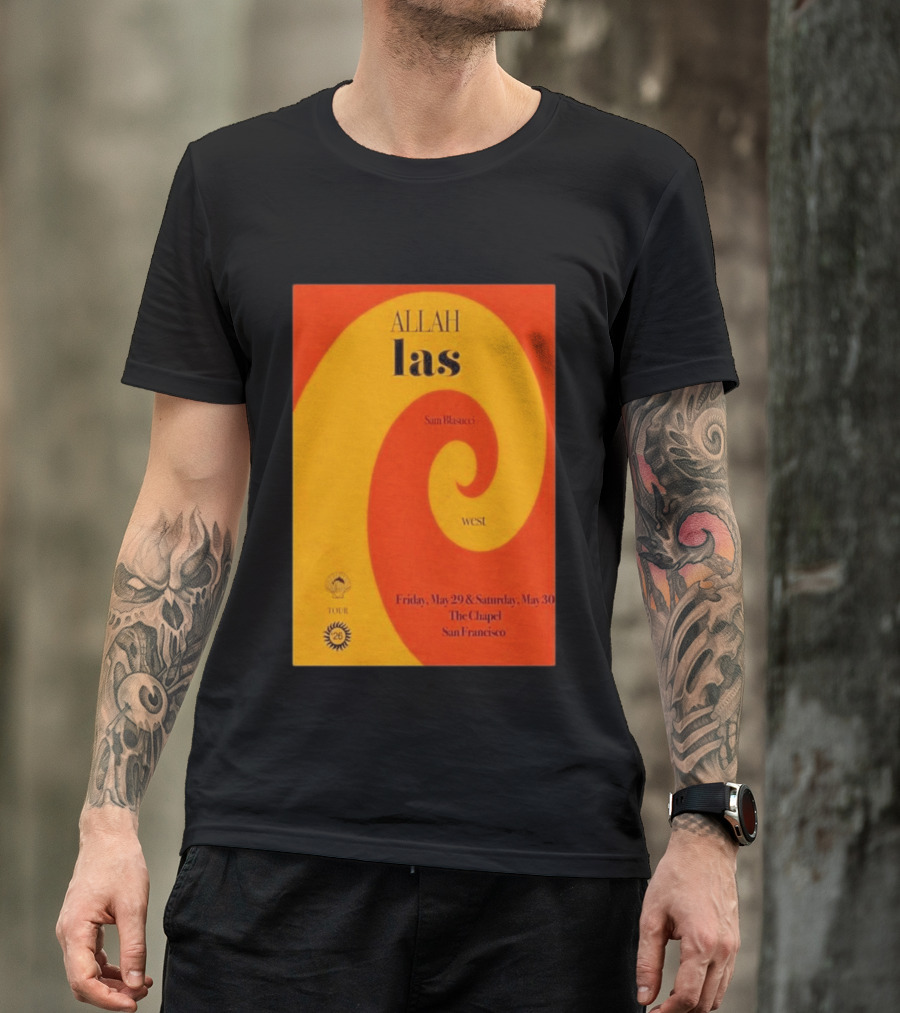 Allah Las Sam Blasucci The Chapel San Francisco May 29 30 2026 Tour West T-Shirt