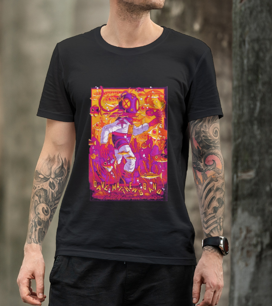 Dave Matthews Band Diver Illustration May 30 2026 ITHINK Financial Amphitheatre West Palm Beach FL T-Shirt