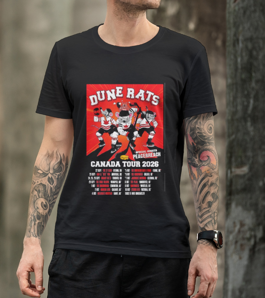 Dune Rats Peacebreach Special Guests Canada Tour 2026 Dates T-Shirt