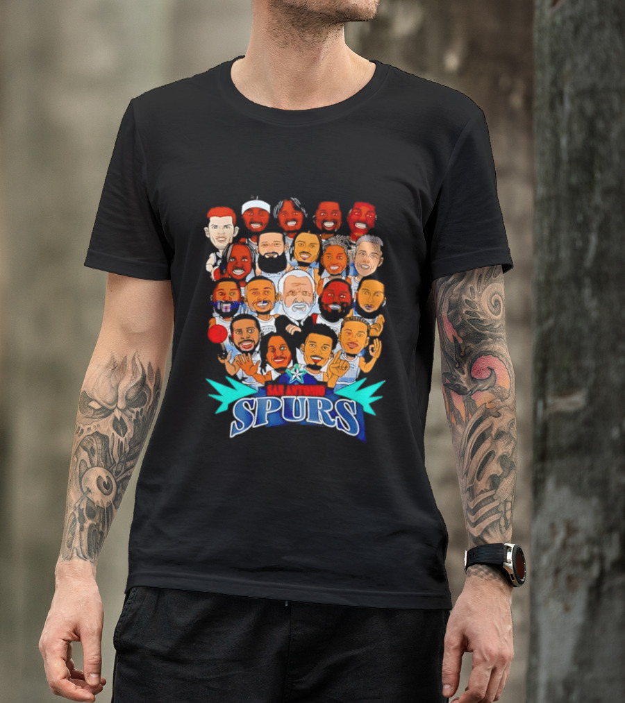 Gregg Popovich Spurs Legends San Antonio Spurs NBA Team Players T-Shirt