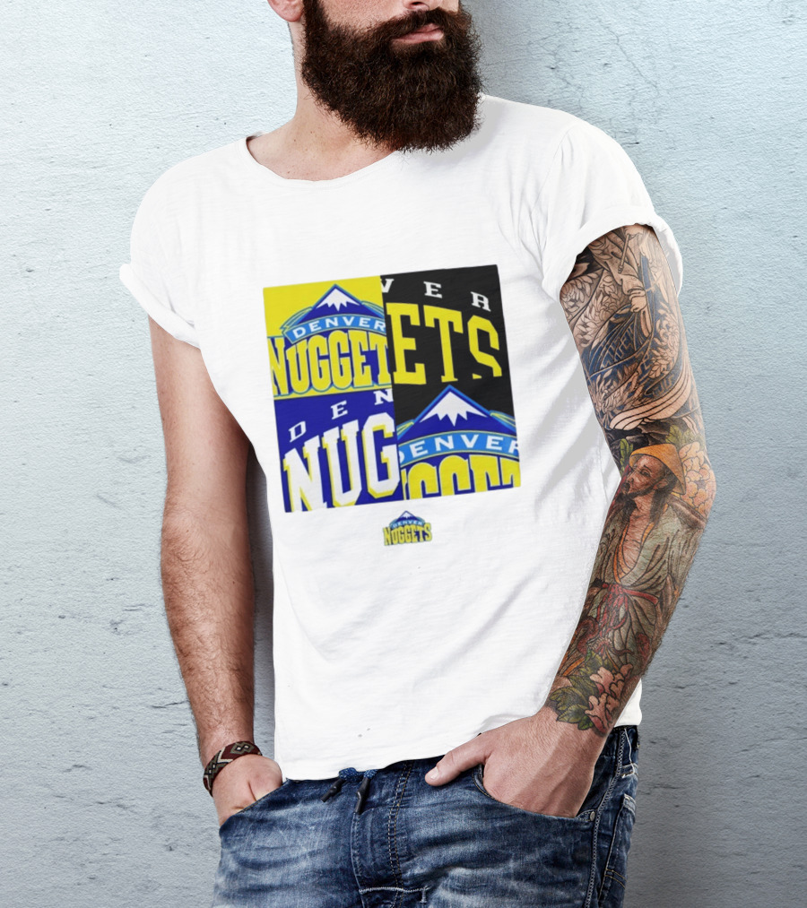 Denver Nuggets New Era Block Retro Split Collage T-Shirt