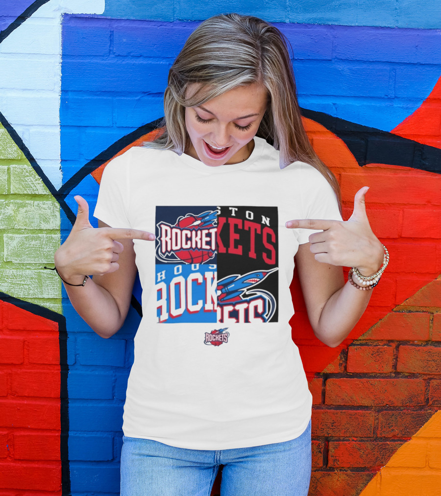 Houston Rockets New Era Block Basketball Team T-Shirt