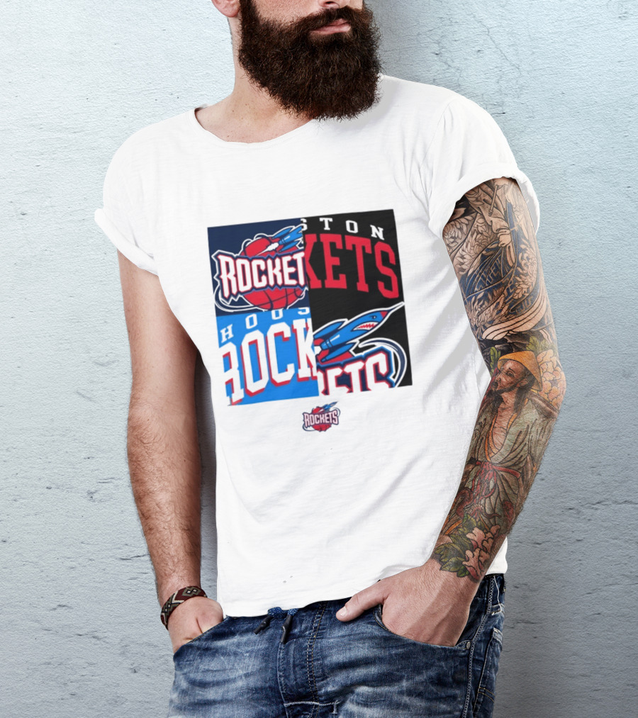 Houston Rockets New Era Block Basketball Team T-Shirt
