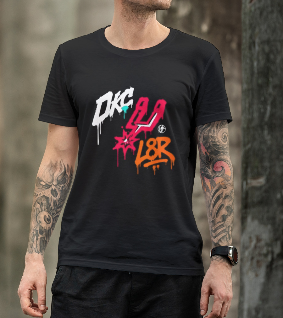 OKC Spurs U L8R Basketball Graffiti T-Shirt