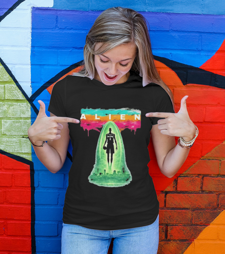 Victor Wembanyama Alien San Antonio Spurs NBA Skyline T-Shirt