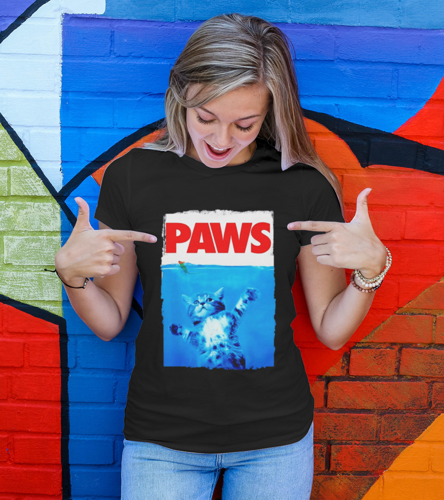 Jaws Universal Steven Spielberg Amblin Entertainment Paws Kitten Mouse T-Shirt