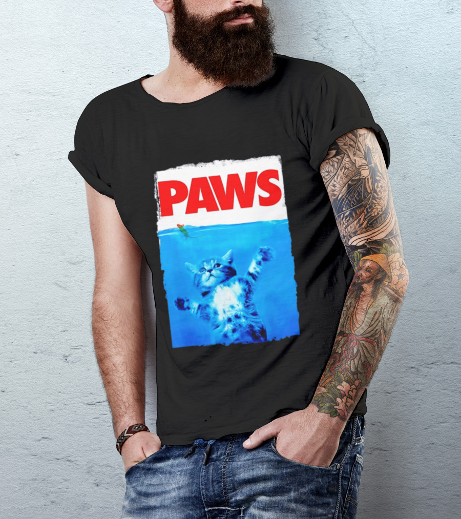 Jaws Universal Steven Spielberg Amblin Entertainment Paws Kitten Mouse T-Shirt