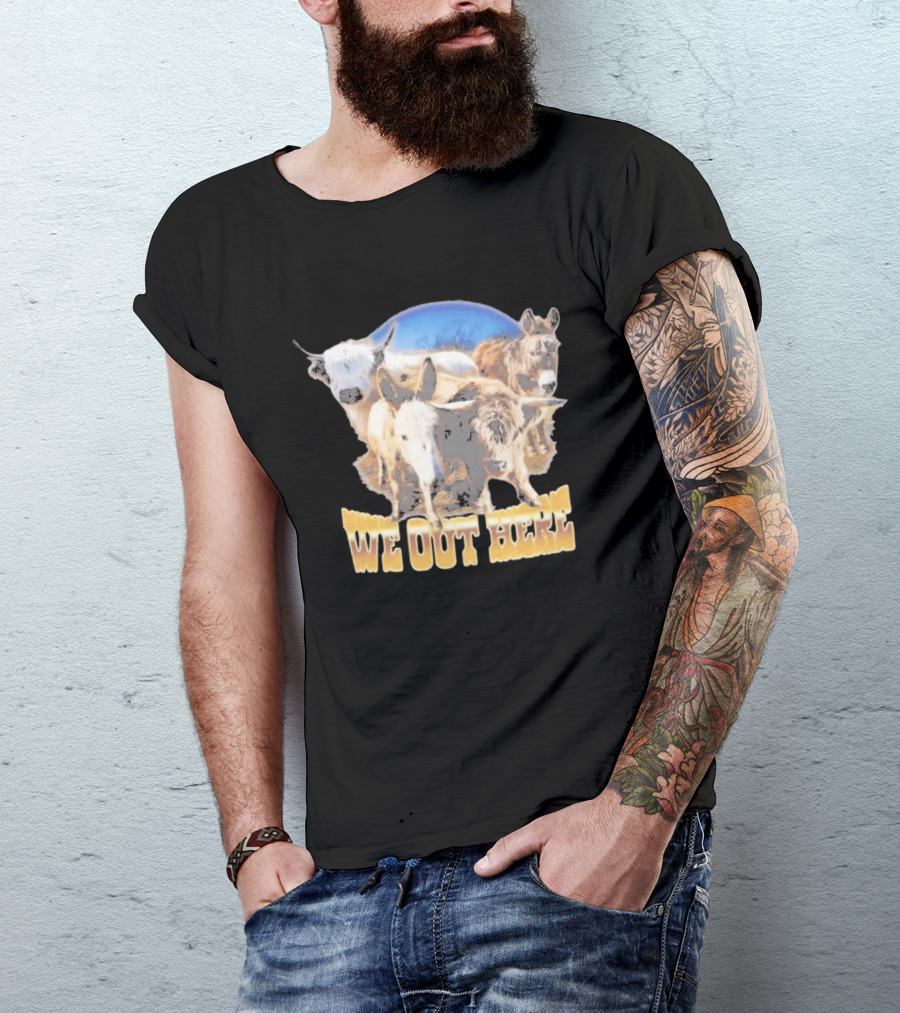 Jelly Roll We Out Here Western Animals Scene T-Shirt