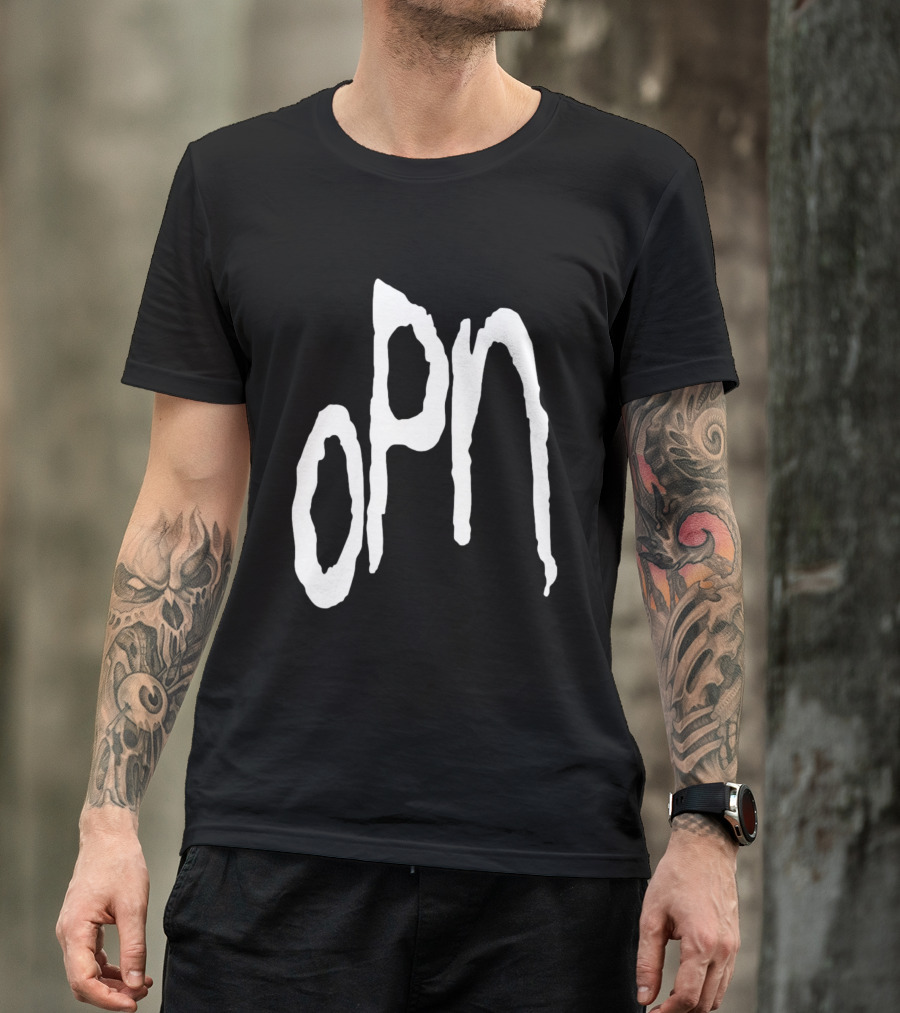 Oneohtrix Point Never OPN Stylized Text Hipster Band T-Shirt