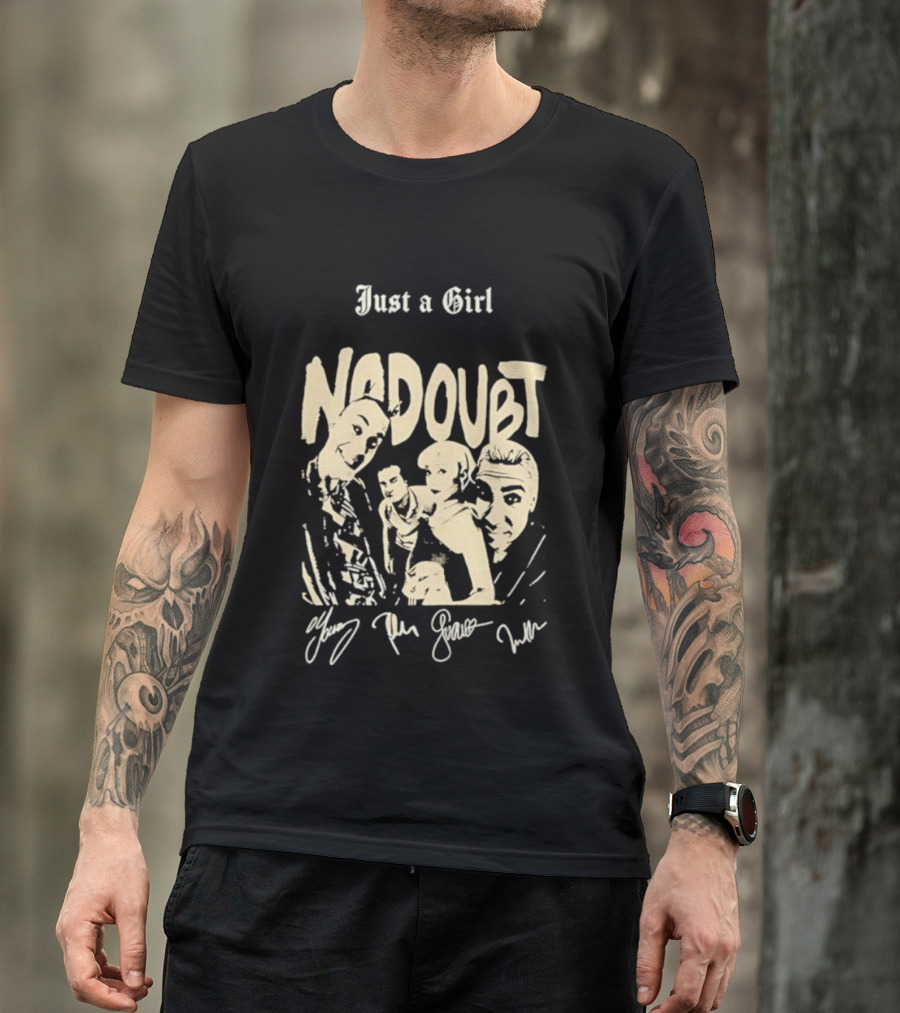 Just A Girl No Doubt Members Signatures T-Shirt