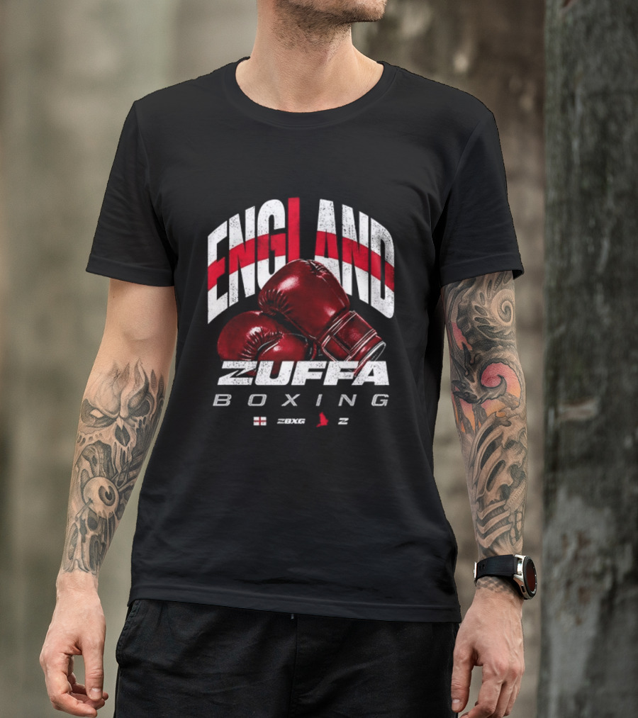 England Zuffa Boxing Gloves Flag T-Shirt