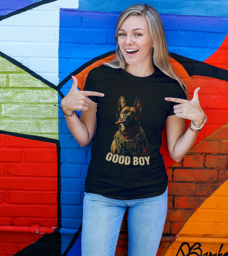 Good Boy K9 German Shepherd Tactical Military Patrol Hero Dog Cigar T-Shirt