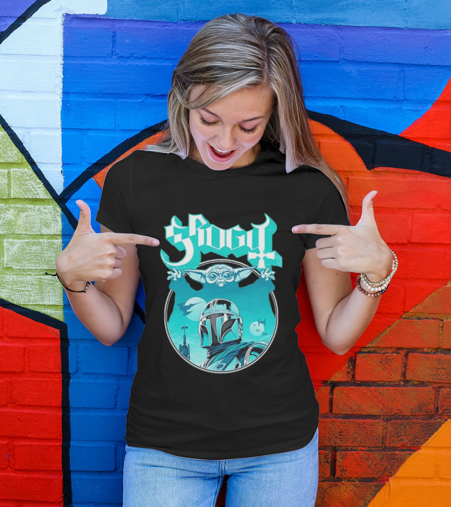 Grogu Mandalorian Ghost Band Star Wars T-Shirt
