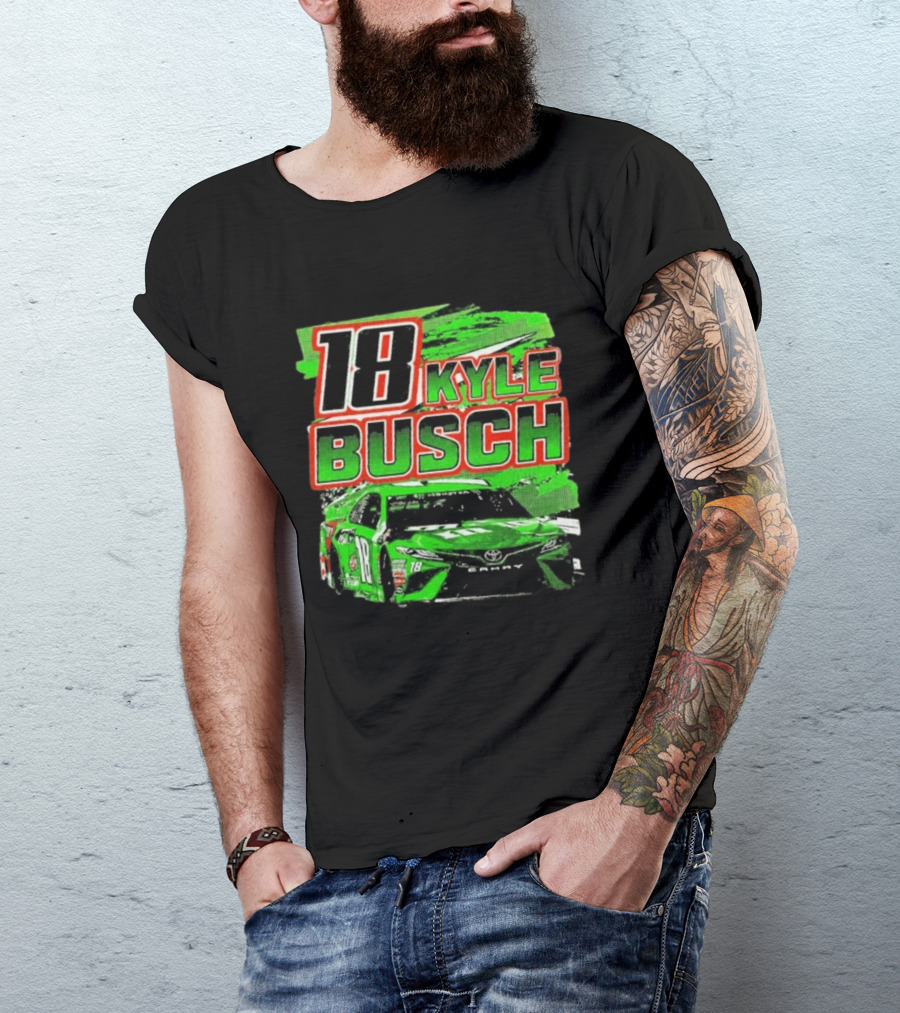 18 Kyle Busch Racing 2026 Green Car T-Shirt