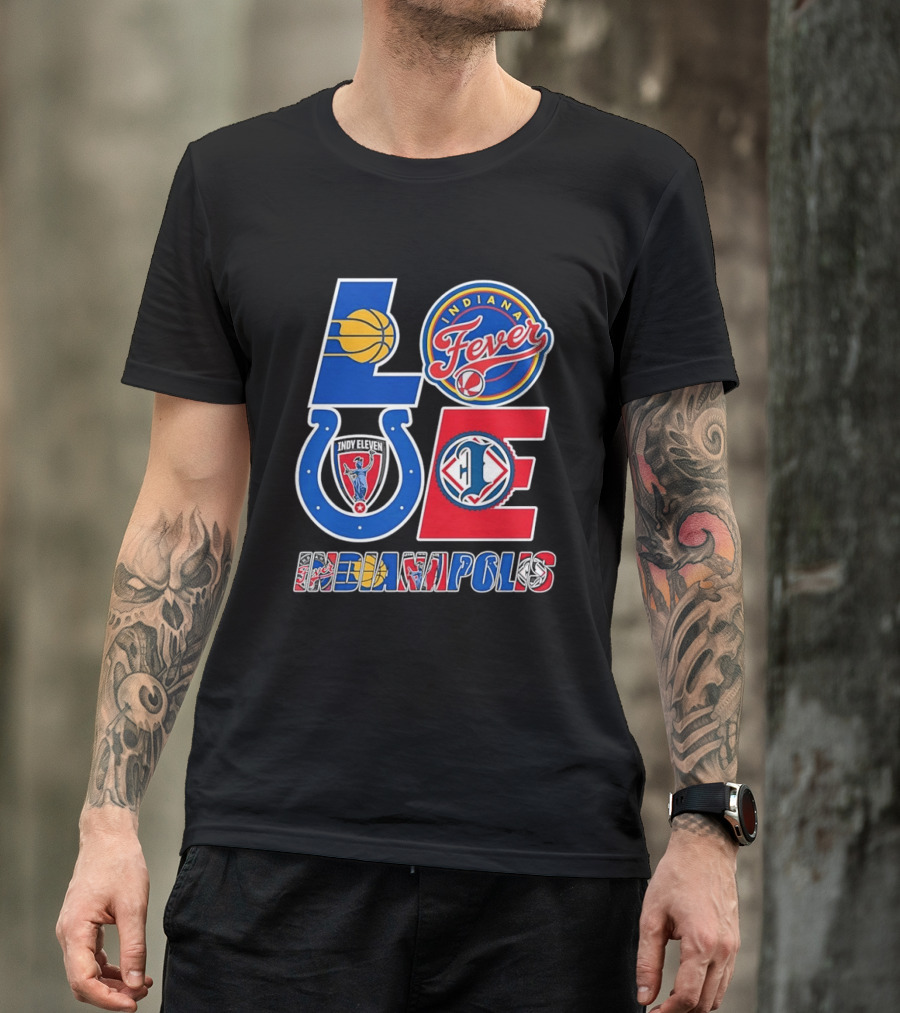 Indiana Fever Indianapolis Colts Inspired LOVE Indianapolis T-Shirt