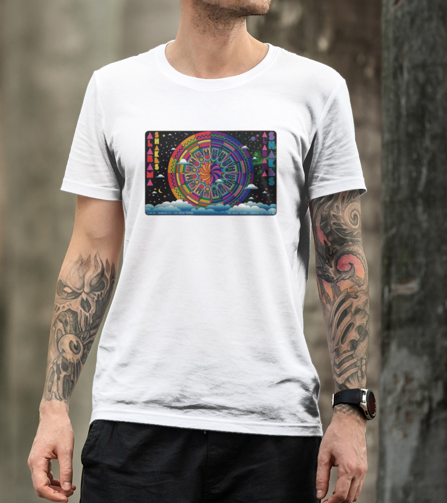Alabama Shakes Concert The Greek Theatre Berkeley CA 5 29 26 Psychedelic Rainbow Spiral Clouds And Stars T-Shirt