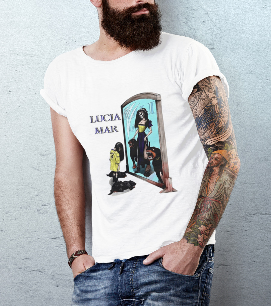 Dungeon Crawler Carl Lucia Mar Mirror Reflection With Dogs T-Shirt