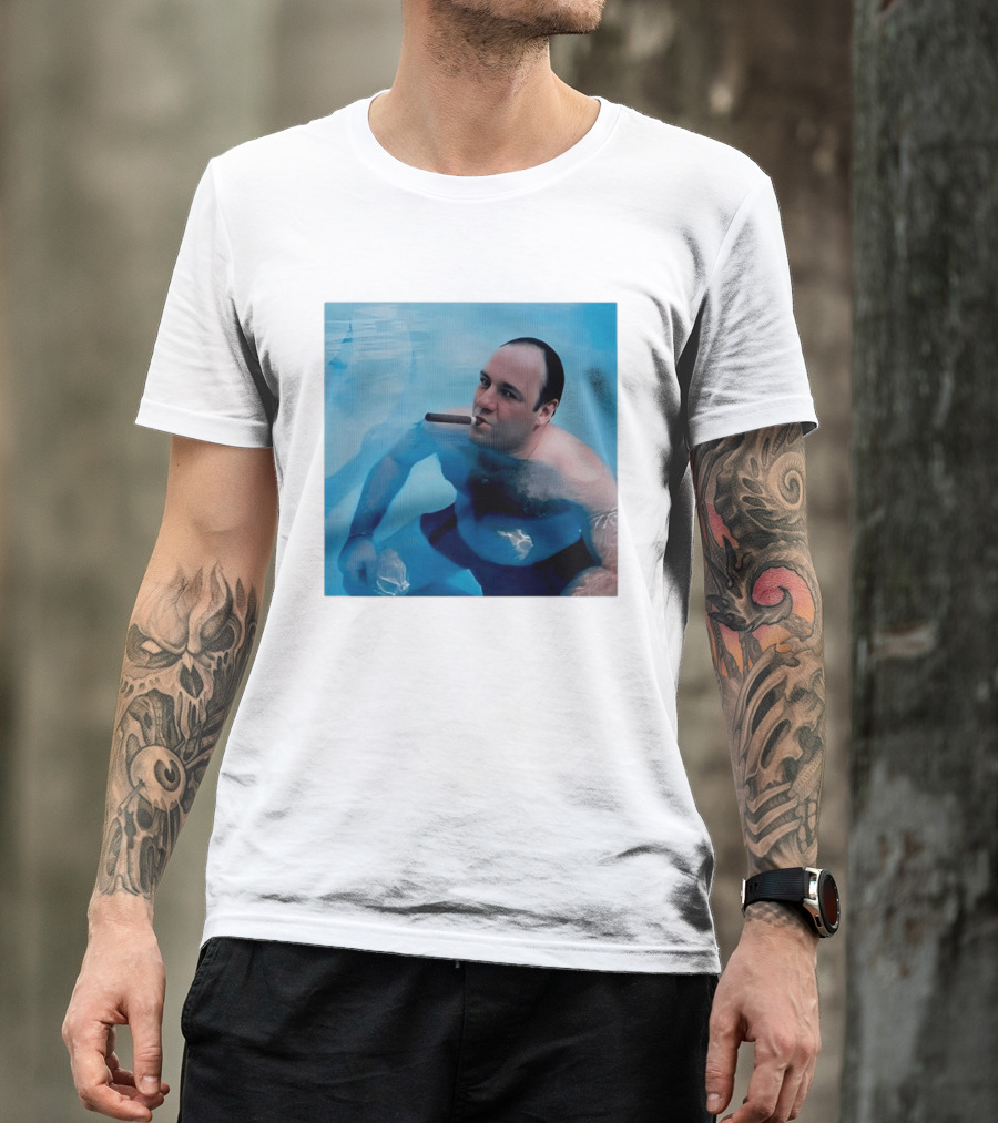 Tony Soprano The Sopranos Pool Scene Cigar Water Moment T-Shirt