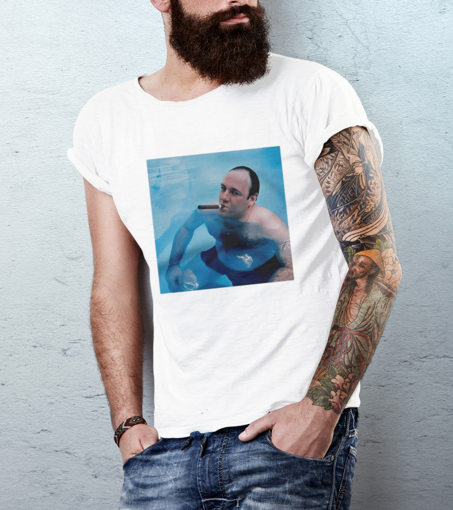 Tony Soprano The Sopranos Pool Scene Cigar Water Moment T-Shirt