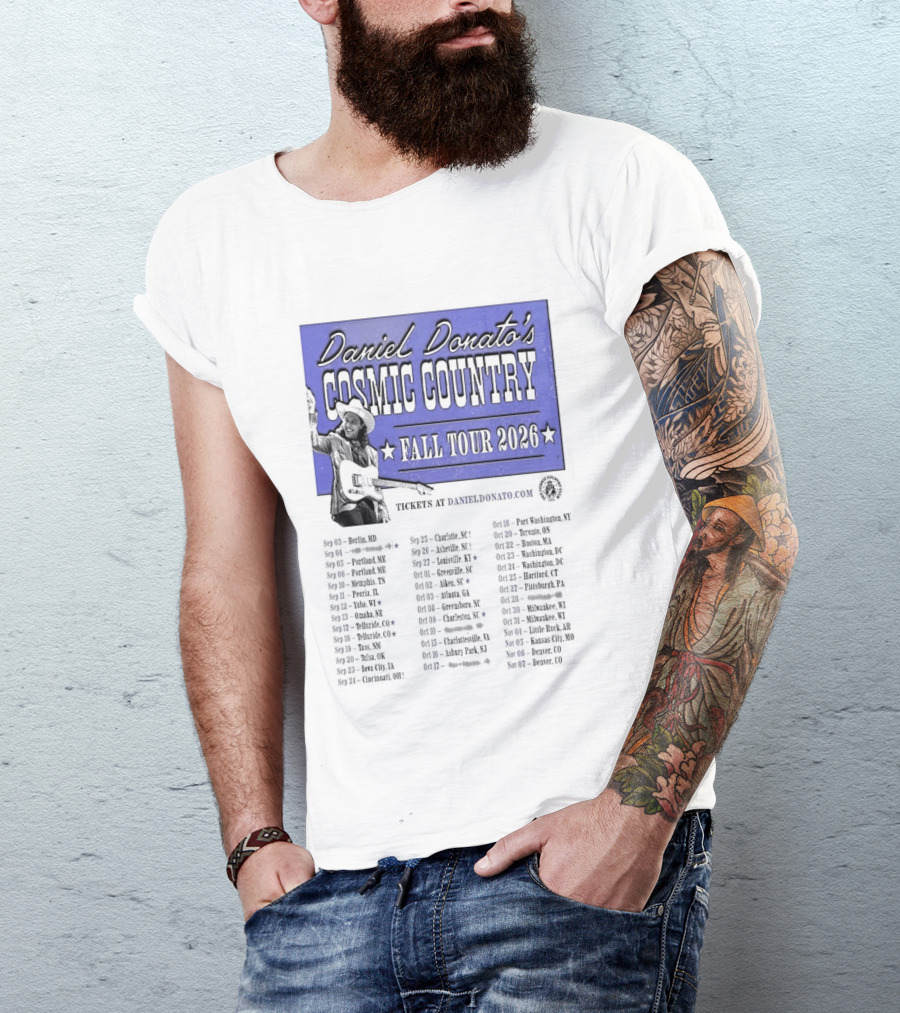 Daniel Donato Cosmic Country Fall Tour 2026 With Tour Dates T-Shirt