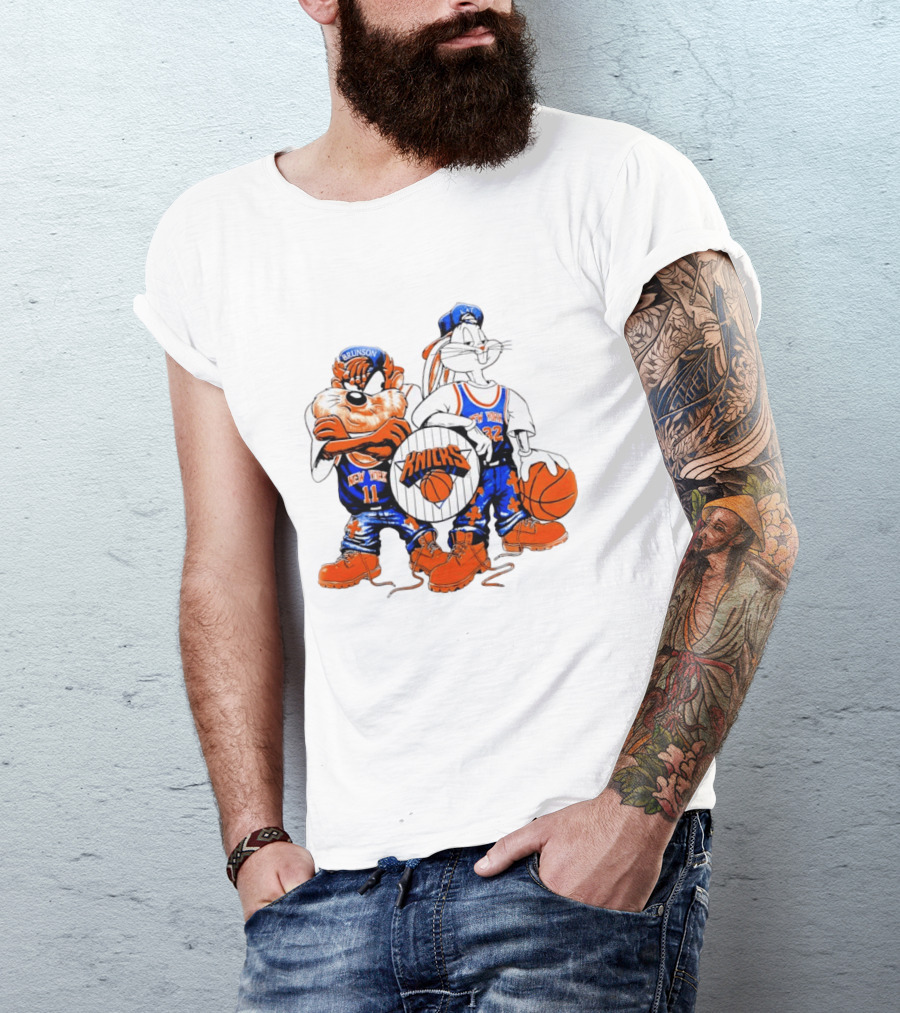Taz Bugs Bunny New York Knicks Brunson Anthony Towns NBA T-Shirt