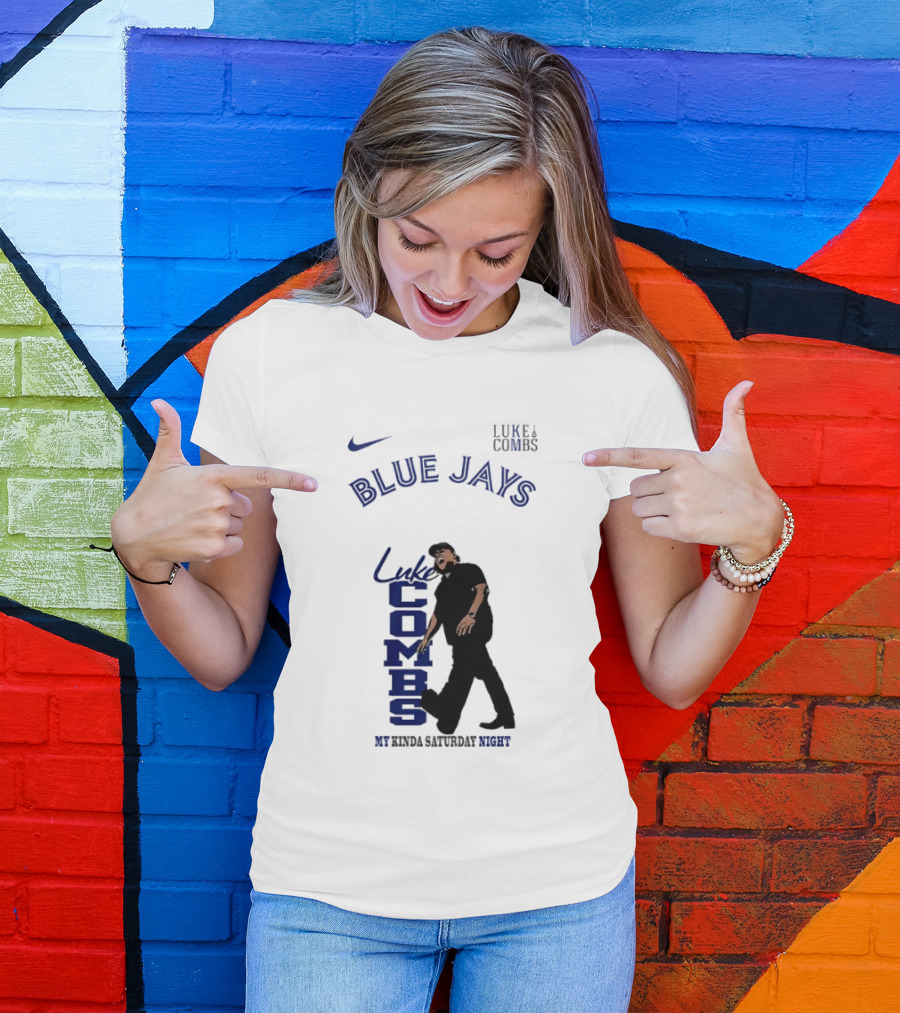 Luke Combs Blue Jays Nike My Kinda Saturday Night T-Shirt