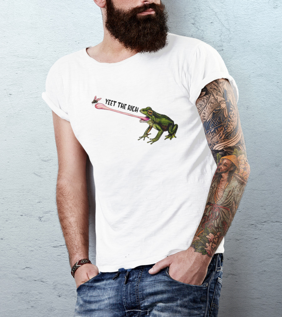 Yeet The Rich Frog With Fly Tongue Capture T-Shirt