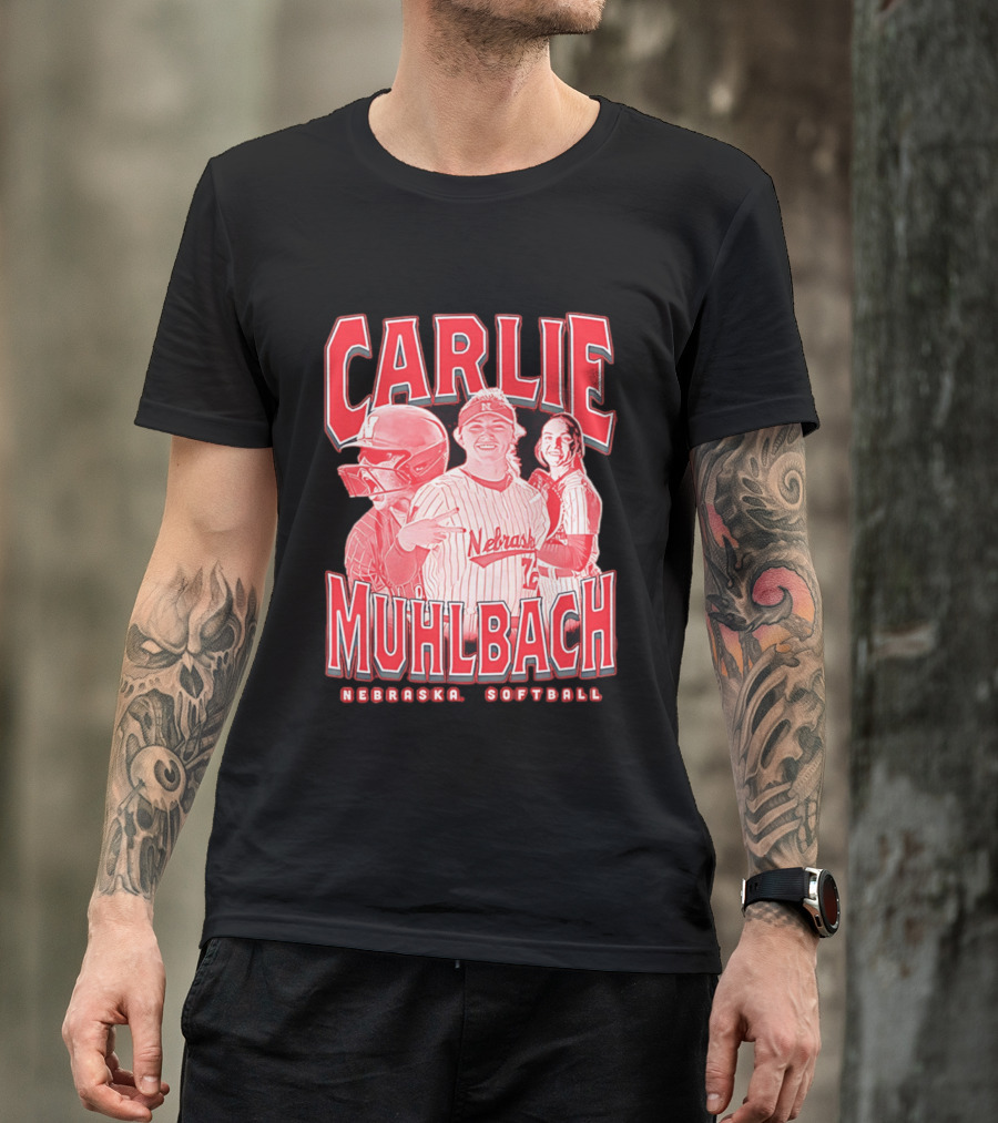 Carlie Muhlbach Nebraska Softball Vintage 90s T-Shirt