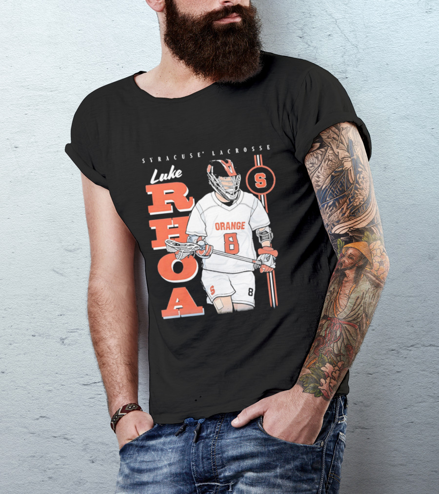 Luke Rhoa Syracuse Lacrosse Orange NCAA 8 T-Shirt