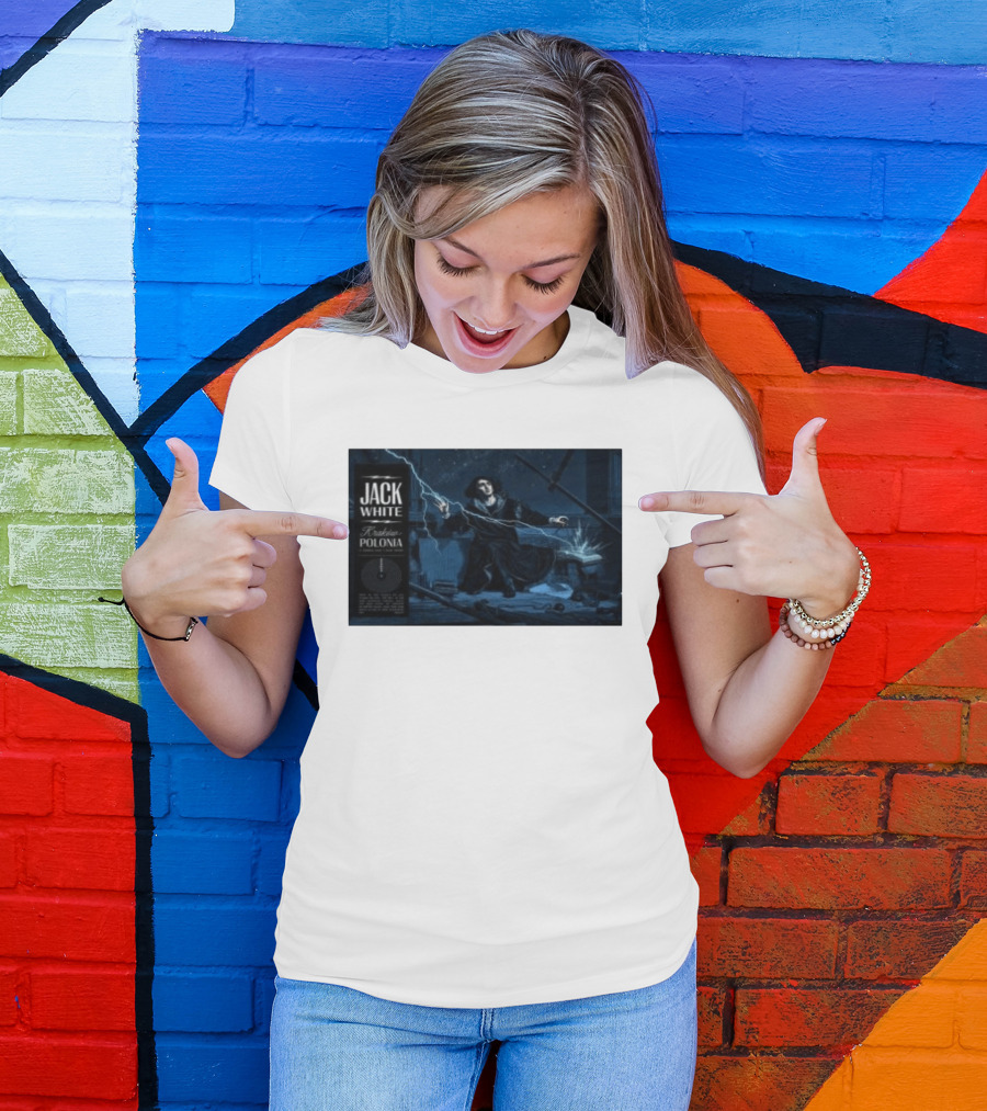 Jack White Kraków Polonia Tour June 2 2026 With Lightning And Figure T-Shirt