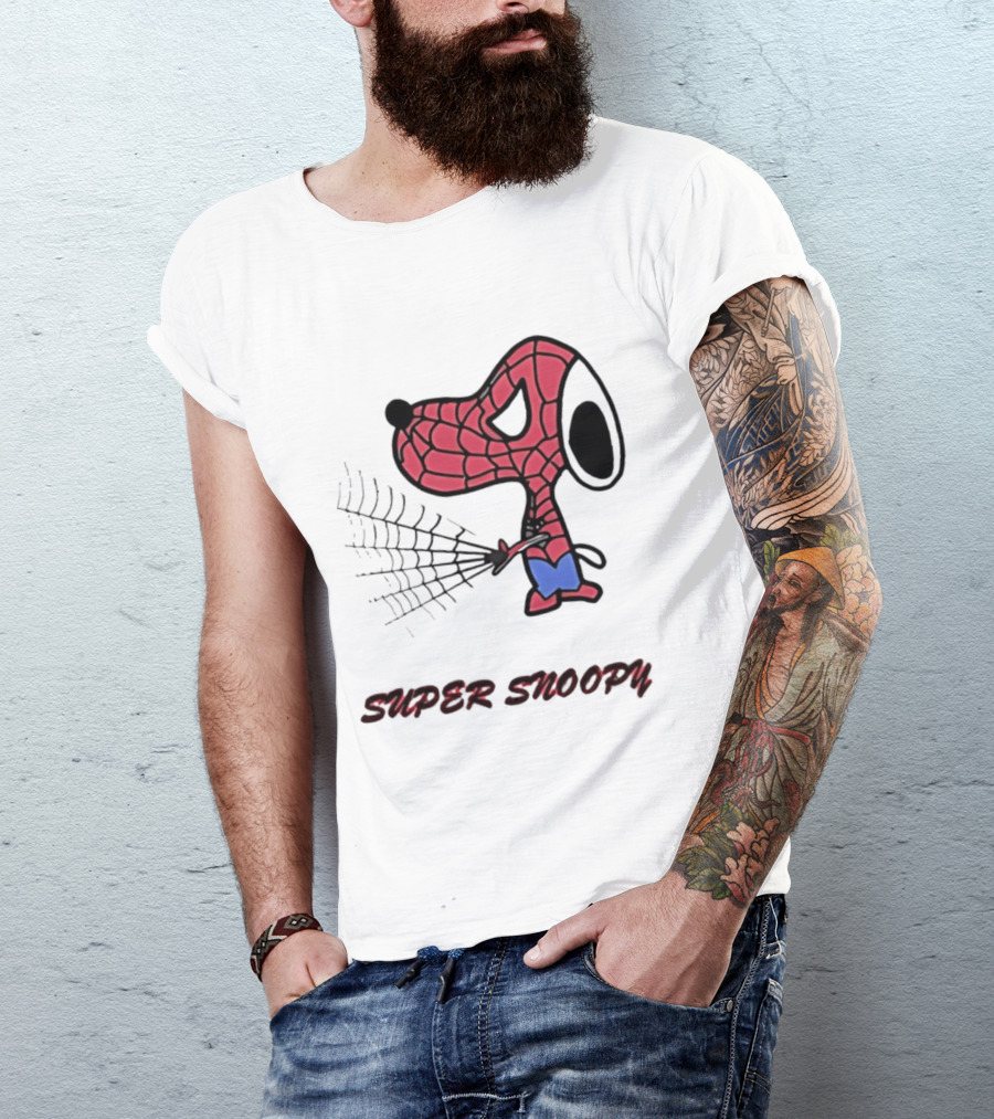 Super Snoopy Spider Man Mashup Pop Culture T-Shirt