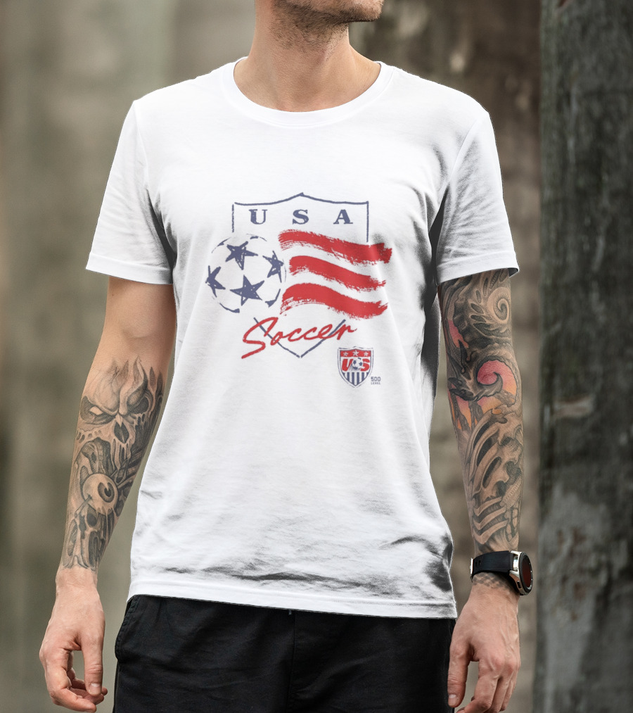USA Soccer Federation Shield Stars And Stripes Football T-Shirt