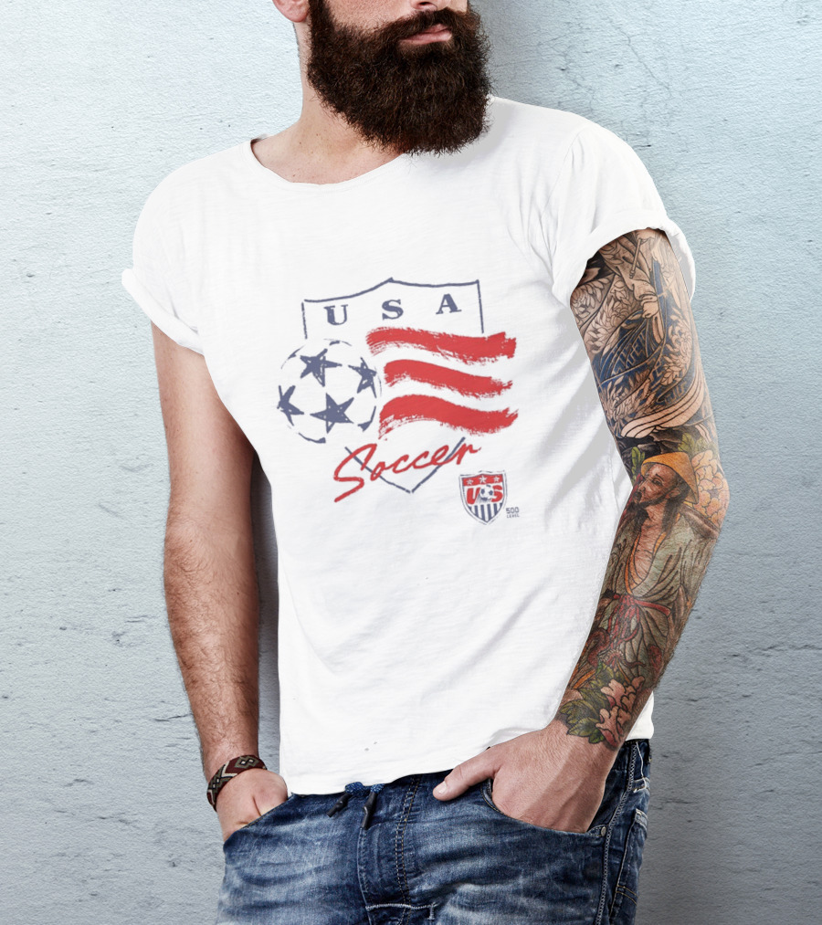 USA Soccer Federation Shield Stars And Stripes Football T-Shirt