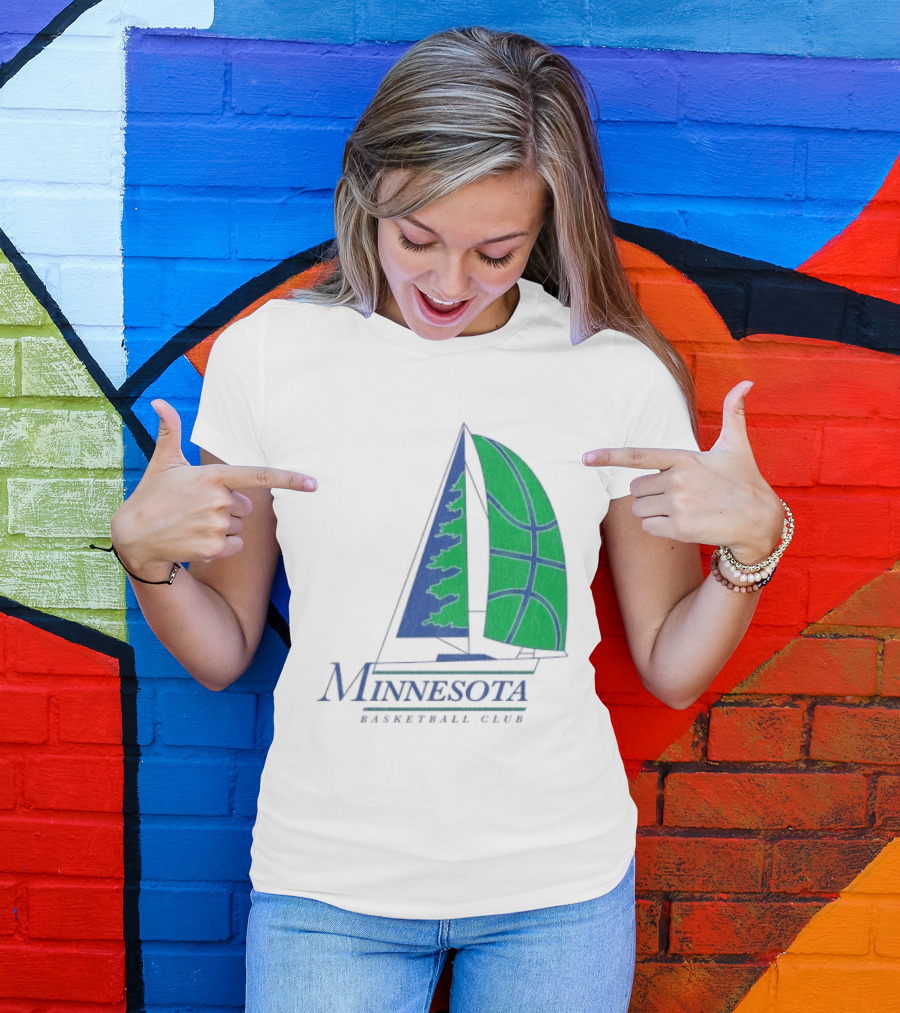 Minnesota Basketball Club Sailing Boat And Hoop T-Shirt
